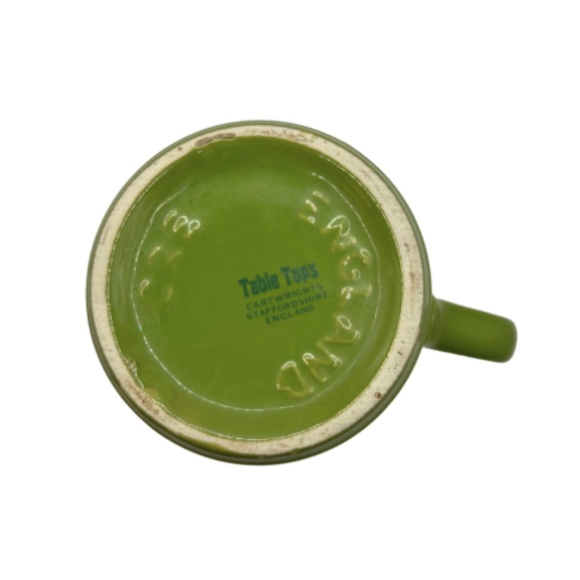 Table Tops Cartwright's Staffordshire England Green Vintage Cup x 1 - Picture 2 of 2